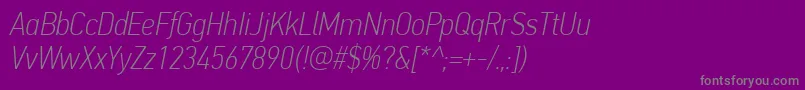 fuente PfdintextcondproThinitalic – Fuentes Grises Sobre Fondo Morado