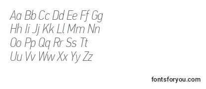 PfdintextcondproThinitalic Font