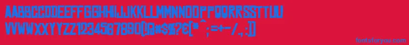 MarstonBold Font – Blue Fonts on Red Background