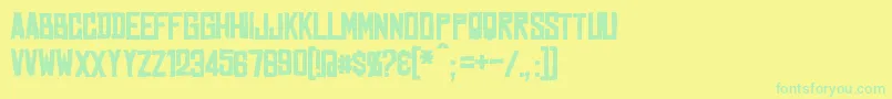 MarstonBold Font – Green Fonts on Yellow Background