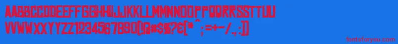 MarstonBold Font – Red Fonts on Blue Background