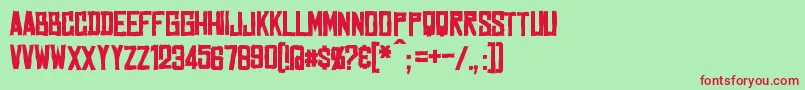MarstonBold Font – Red Fonts on Green Background