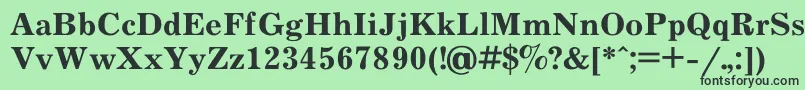 フォントJournal0 – 緑の背景に黒い文字