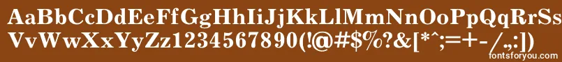 Шрифт Journal0 – белые шрифты на коричневом фоне