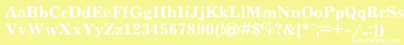 フォントJournal0 – 黄色い背景に白い文字