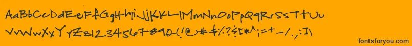 Fuchsiabuddha Font – Black Fonts on Orange Background