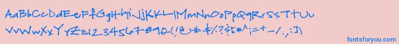 Fuchsiabuddha Font – Blue Fonts on Pink Background