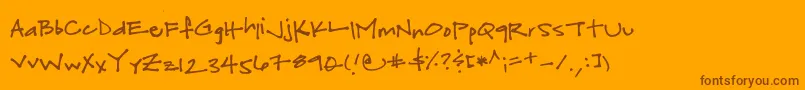 Fuchsiabuddha Font – Brown Fonts on Orange Background