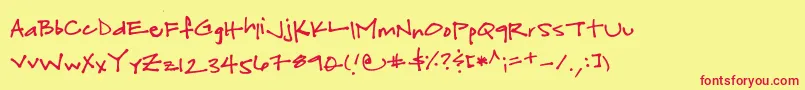 Fuchsiabuddha Font – Red Fonts on Yellow Background