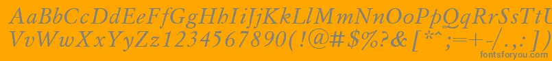 Msl2 Font – Gray Fonts on Orange Background