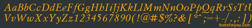 フォントMsl2 – 黒い背景にオレンジの文字