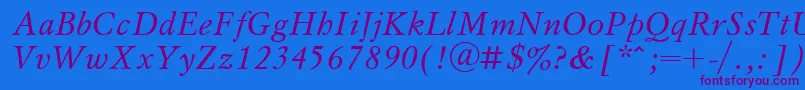 Msl2 Font – Purple Fonts on Blue Background