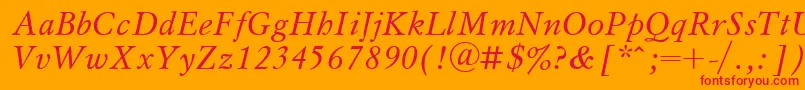 Msl2 Font – Red Fonts on Orange Background