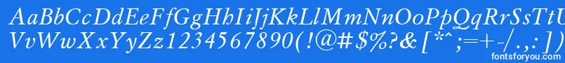 フォントMsl2 – 青い背景に白い文字