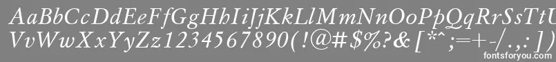 フォントMsl2 – 灰色の背景に白い文字