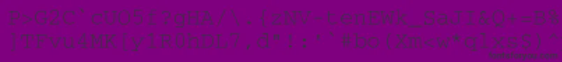 Secretcode Font – Black Fonts on Purple Background