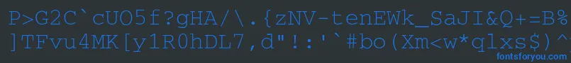 Шрифт Secretcode – синие шрифты на чёрном фоне