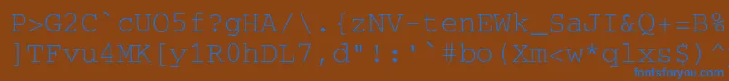 Secretcode Font – Blue Fonts on Brown Background