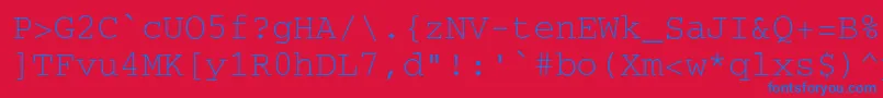 Secretcode Font – Blue Fonts on Red Background