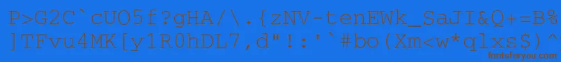 Secretcode Font – Brown Fonts on Blue Background