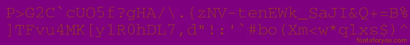 Secretcode Font – Brown Fonts on Purple Background