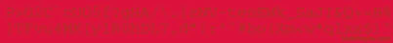 Secretcode Font – Brown Fonts on Red Background