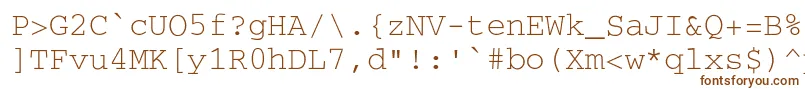Шрифт Secretcode – коричневые шрифты на белом фоне