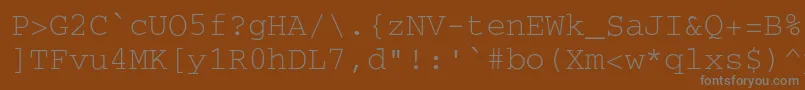 Secretcode Font – Gray Fonts on Brown Background