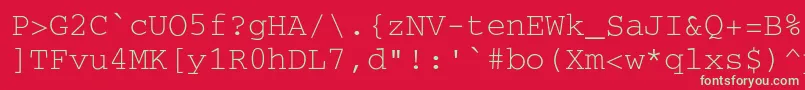 Secretcode Font – Green Fonts on Red Background