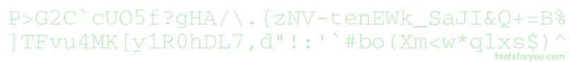 Secretcode Font – Green Fonts on White Background