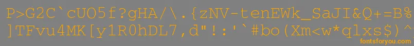 Secretcode-fontti – oranssit fontit harmaalla taustalla