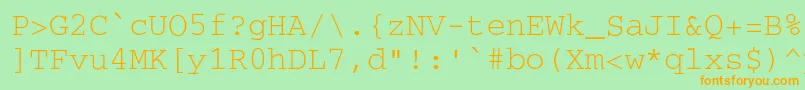 Secretcode Font – Orange Fonts on Green Background