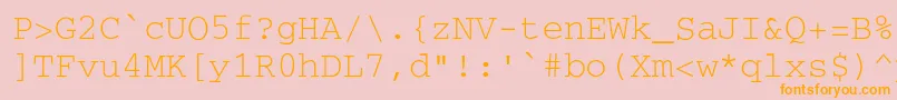 Secretcode Font – Orange Fonts on Pink Background