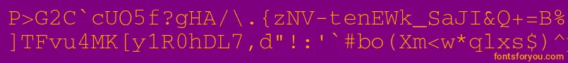 Secretcode Font – Orange Fonts on Purple Background
