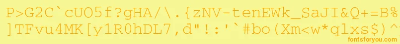 Secretcode Font – Orange Fonts on Yellow Background