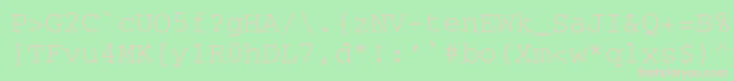 フォントSecretcode – 緑の背景にピンクのフォント