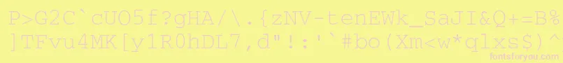 Secretcode-Schriftart – Rosa Schriften auf gelbem Hintergrund