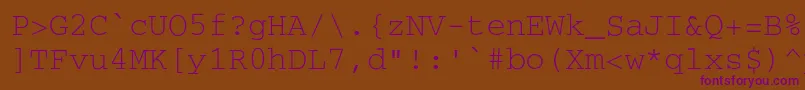 Secretcode Font – Purple Fonts on Brown Background
