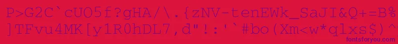 Secretcode Font – Purple Fonts on Red Background