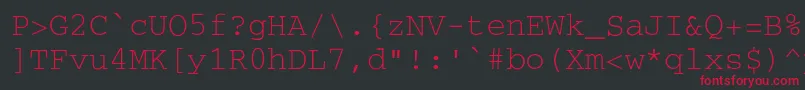 フォントSecretcode – 黒い背景に赤い文字