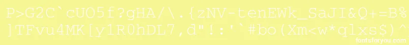 Secretcode Font – White Fonts on Yellow Background