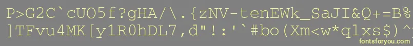 フォントSecretcode – 黄色のフォント、灰色の背景