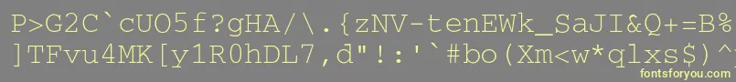 Шрифт Secretcode – жёлтые шрифты на сером фоне