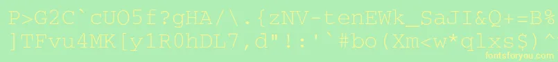 Secretcode Font – Yellow Fonts on Green Background