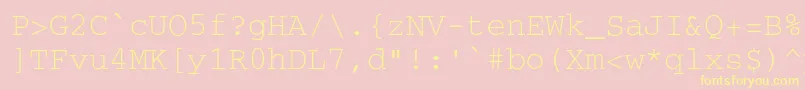 Secretcode Font – Yellow Fonts on Pink Background