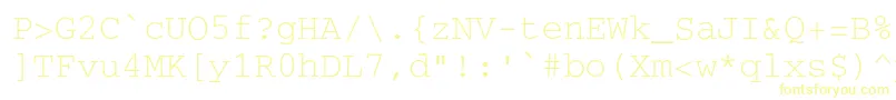フォントSecretcode – 黄色のフォント