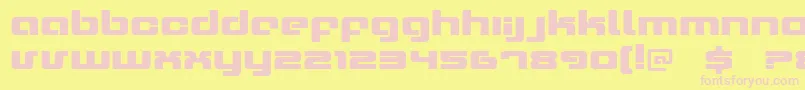 Xeron Font – Pink Fonts on Yellow Background