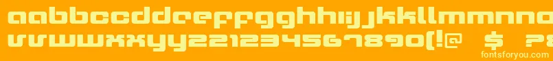 Xeron Font – Yellow Fonts on Orange Background