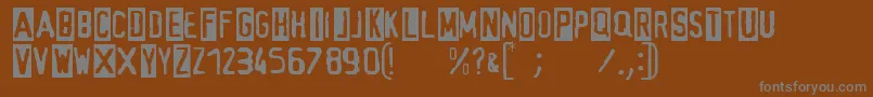 Alias Font – Gray Fonts on Brown Background