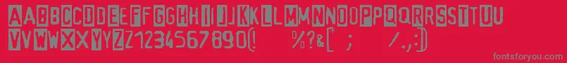 Alias Font – Gray Fonts on Red Background